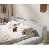 Maison de Rêve Svetlo siva oblazinjena zakonska postelja s prostorom za shranjevanje z letvenim dnom 160x200 cm Voliera – | Shoptok.si