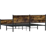 vidaXL Metalni okvir kreveta bez madraca boja hrasta 200x200 cm | shoptok.hr