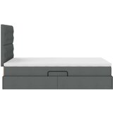  Krevet s od storage Tamno siva 120 x 200 cm Lažna koža | shoptok.hr