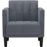 SOFA s naslonima za ruke tamno siva 53 cm baršunasta | Eponuda.com