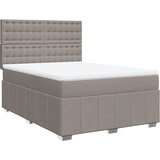vidaXL Box spring postelja z vzmetnico taupe 140x200 cm blago, (21309802) | Shoptok.si