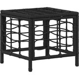  Vrtni set za objed 4 pcs Crna i Siva Poli Ratan i Drvo Akacije | shoptok.hr