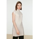 Trendyol Beige Stand Collar Sleeveless Tunic | shoptok.hr