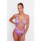 Trendyol Multicolored Abstract Pattern Cut Out Detailed Swimsuit Cijene