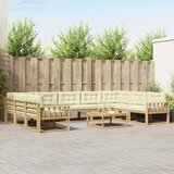  Set vanjskih sofa 10 kom. Bijela i krem | shoptok.hr