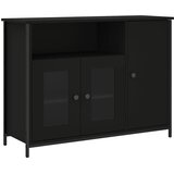  Komoda crna 100x35x75 cm od konstruiranog drva | shoptok.hr