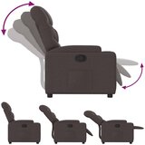  Naslonjač od tkanine tamnosmeđi | Eponuda.com