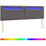  LED glava kreveta Siva 180 cm Lažna koža | shoptok.hr