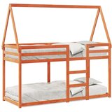 vidaXL krevet na kat s krovom voštano smeđi 80x200 cm masivna borovina | shoptok.hr