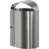 VAR Zbiralnik odpadkov iz nerjavnega jekla za uporabo na prostem, prostornina 50 l, VxŠxG 780 x 490 x 326 mm, 4 nogice | Shoptok.si