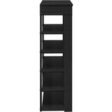 vidaXL Regal za čevlje črn 80x30x98 cm inženirski les | Shoptok.si