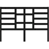  Uzglavlje za krevet crno 146 x 4 x 104 cm od masivne borovine | shoptok.hr