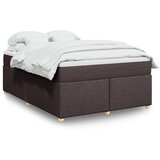 Maison Chic Box spring postelja - Vzmetna postelja z vzmetnico temno rjav 140x190 cm blago SL5338, (21900815) | Shoptok.si
