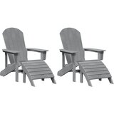  Vrtna stolica 2 pcs Svijetlo siva 83 x 74 x 92 cm Polietilen | shoptok.hr