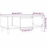  Stolić za kavu crni 90 x 50 x 36,5 cm od konstruiranog drva | shoptok.hr
