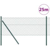  Stup za ogradu Zelena 25 x 0,6 m (40 x 40 mm mreža) Čelik i PVC Slike