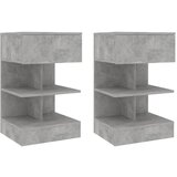 Furnova Nočne omarice 2 kosa betonsko sive 40x35x65 cm, (21927706) | Shoptok.si