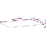  Ploča za radni stol neobrađena 100x70x2 cm od bagremovog drva | shoptok.hr
