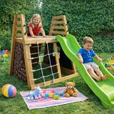 Kinder Home Dečiji drveni tobogan sa penjalicom za dvorište 285×152×123 cm Cene