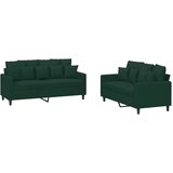  2-dijelni set sofa s jastucima tamnozeleni baršunasti | shoptok.hr