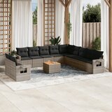  12-dijelni set vrtnih sofa s jastucima bež od poliratana | shoptok.hr