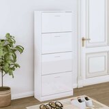 Ormarić za cipele sjajni bijeli 63x24x147 cm konstruirano drvo Cijene