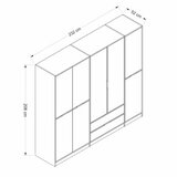 Hanah home Ormar Elina 232x208x52cm Bijelo-bež | Eponuda.ba