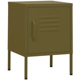 Furnova Nočna omarica olivno zelena 35x35x51 cm jeklo, (21926843) | Shoptok.si