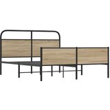 vidaXL Metalni okvir kreveta bez madraca boja hrasta 180x200 cm | shoptok.hr