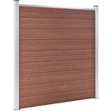  Set WPC ograda 6 kvadratnih + 1 kosa 1138 x 186 cm smeđi | shoptok.hr
