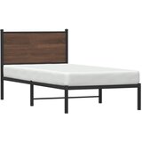 Metalni okvir kreveta bez madraca smeđi hrast 90x190 cm | Eponuda.com