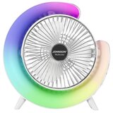 Johnson LED RGB punjivi stoni ventilator MULTICOLOR 5W/3,7V 1200 mAh prečnika 14 cm bela | Eponuda.com
