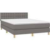  Box spring postelja z vzmetnico LED temno siva 140x200 cm blago, (20724754) | Shoptok.si