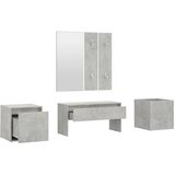  Set namještaja za hodnik siva boja betona konstruirano drvo | Eponuda.com