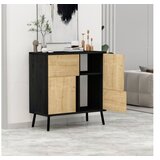 Hanah home višenamenski ormar darien black wood sapphire oak | Eponuda.com