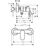 Hansgrohe 72643670 rebris s stenska armatura za tuš črna | Shoptok.si