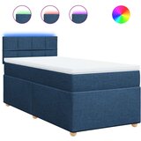  Krevet s oprugama i madracem plavi 90 x 200 cm od tkanine | shoptok.hr