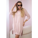 Kesi Hooded dress with a long back in dark powder pink | Shoptok.si