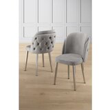 Hanah home Axle - Grey, Chrome GreyChrome Chair Set (4 Pieces) | ePonuda.com