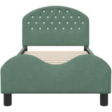 Krevet za djecu s uzglavljem Morska zelena 80 x 160 cm Baršun | shoptok.hr