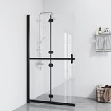 vidaXL Sklopiva pregrada za tuširanje prozirna ESG staklo 110 x 190 cm | shoptok.hr