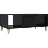 Maison Chic Klubska mizica - kavna mizica - Nizka mizica črna 90x50x36,5 cm inženirski les, (21753555) Cene