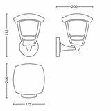 Philips creek zidna spoljašnja svetiljka - na gore 1X60W 15380/31/16 | Eponuda.com