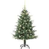vidaXL Umjetno božićno drvce s rasvjetom i setom kuglica Zelena 120 cm | shoptok.hr