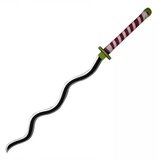 Sword Replicas demon slayer - wood sword replica -twisted nichirin katana (obanai iguro) cene