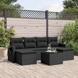 vidaXL 7-dijelni set vrtnih sofa od poliratana s jastucima crni | shoptok.hr