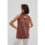 Marisse T-Shirt With Metallic Print L-Ts-3834 Cold Brown | Shoptok.si