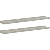  Zidne police 2 kom siva boja betona 80 x 9 x 3 cm | Shoptok.si