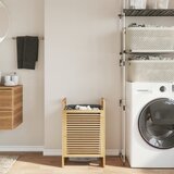 vidaXL Košara za rublje sa sivom vrećom 32 x 30 x 36 5 cm od bambusa | shoptok.hr