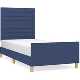  Okvir za krevet s uzglavljem plavi 100x200 cm od tkanine | shoptok.hr